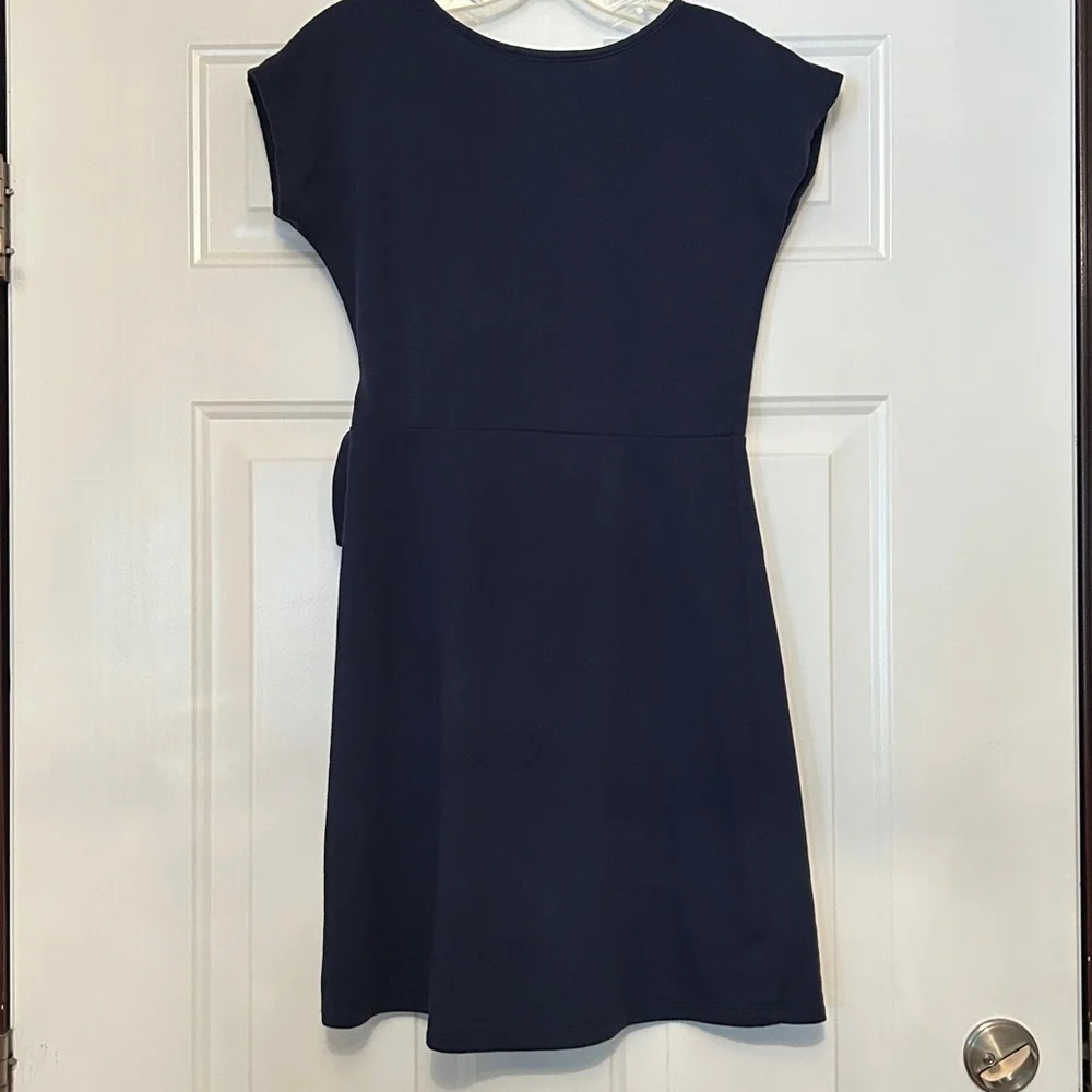 Old Navy Girl’s A-Line SS Dress XL/14 Navy Casual Knit Summer Everyday Basic